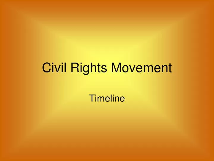 civil rights movement