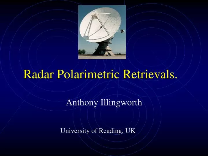 radar polarimetric retrievals