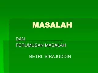 masalah