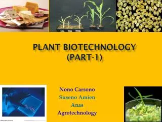 PLANT Biotechnology (Part-1)