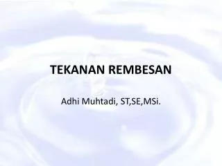 tekanan rembesan