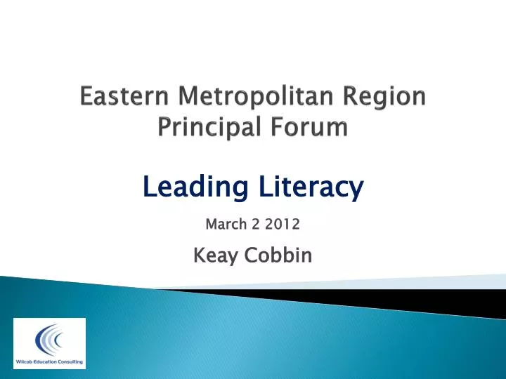 eastern metropolitan region principal forum