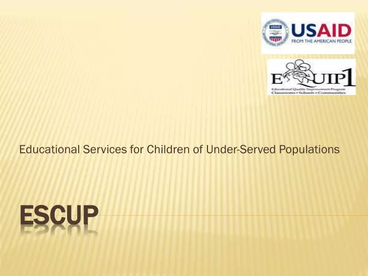 educational services for children of under served populations