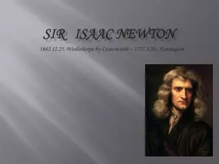 sir isaac newton