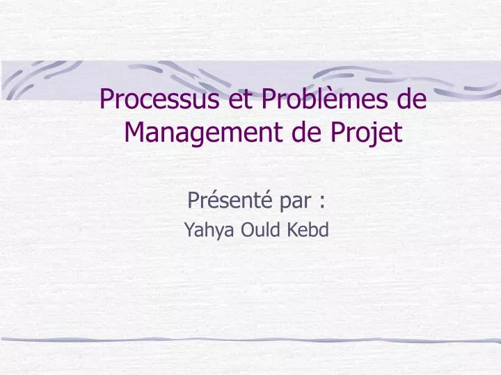 processus et probl mes de management de projet