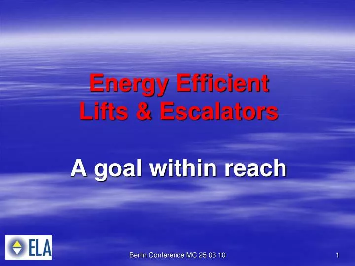 energy efficient lifts escalators a goal within reach