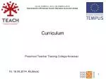 Curriculum - slide 1