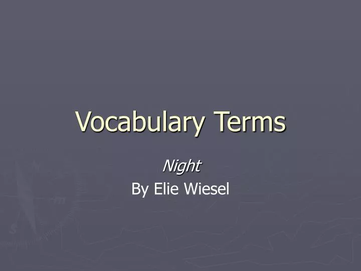 vocabulary terms
