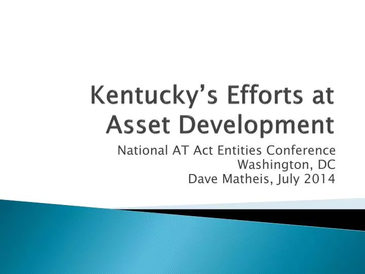 kentucky s efforts at asset development