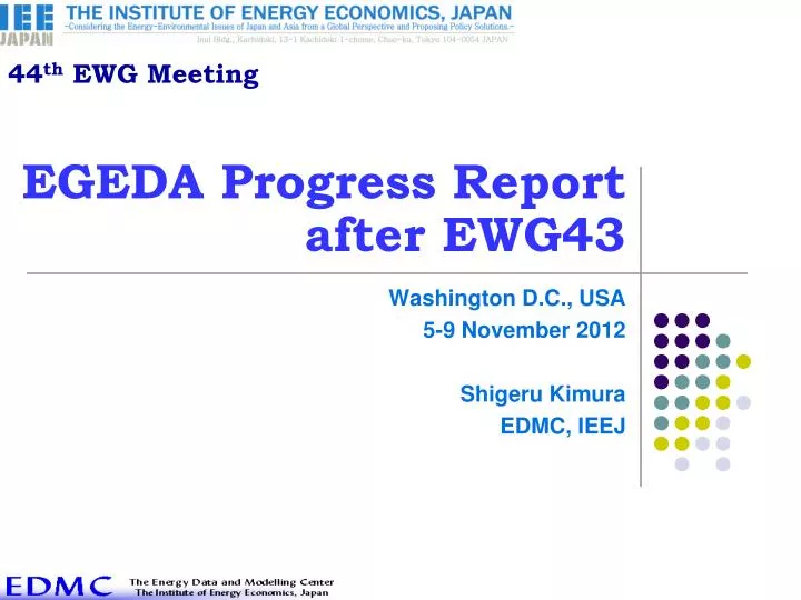 egeda progress report after ewg43