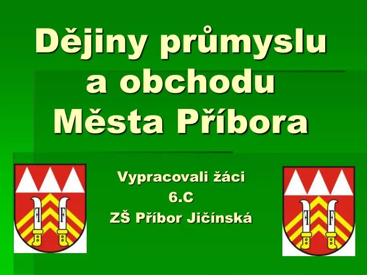 d jiny pr myslu a obchodu m sta p bora