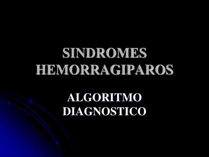 sindromes hemorragiparos