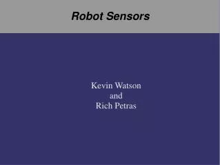 Robot Sensors