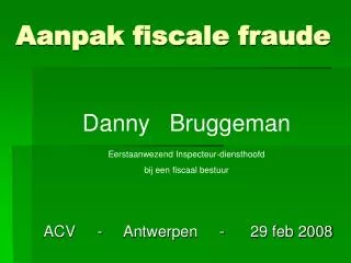 aanpak fiscale fraude