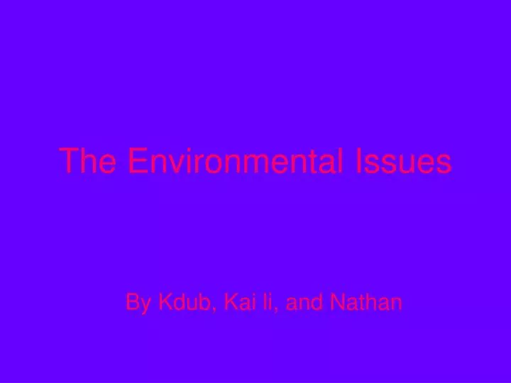 the environmental issues