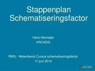stappenplan schematiseringsfactor