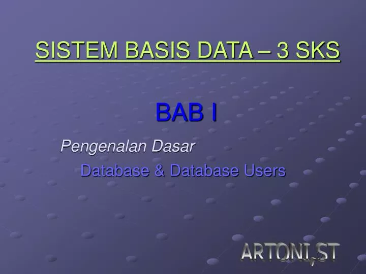 sistem basis data 3 sks
