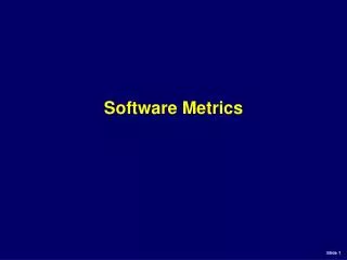 Software Metrics