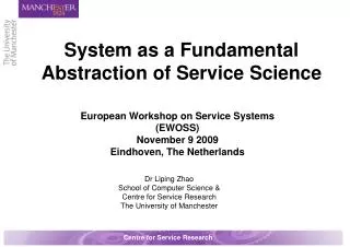System as a Fundamental Abstraction of Service Science