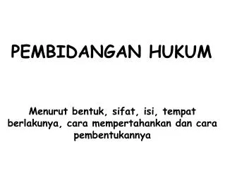 pembidangan hukum