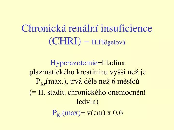 chronick ren ln insuficience chri h fl gelov