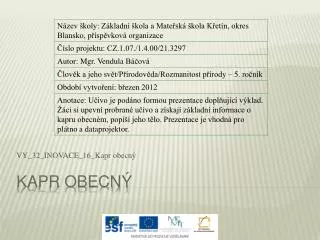 vy 32 inovace 16 kapr obecn