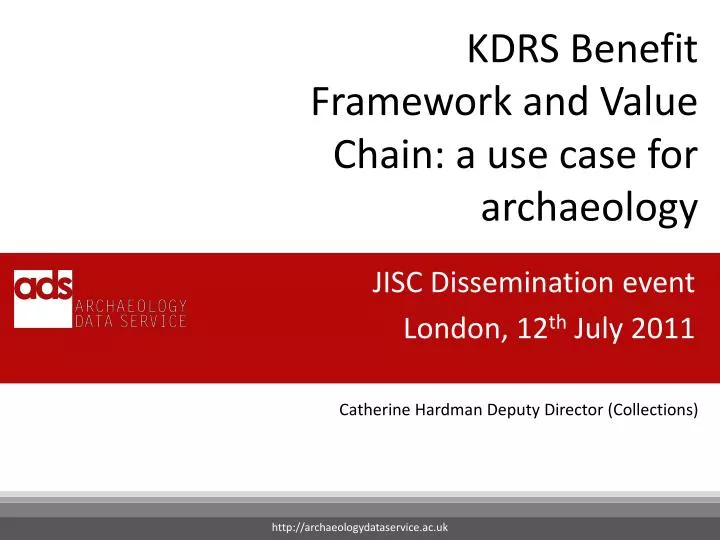 kdrs benefit framework and value chain a use case for archaeology