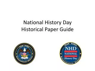 National History Day Historical Paper Guide
