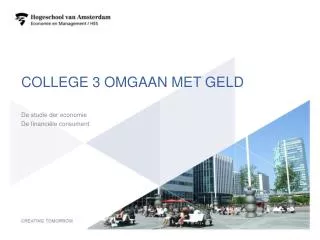 college 3 omgaan met geld