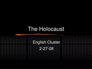 The Holocaust