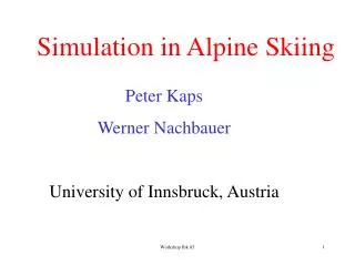 Simulation in Alpine Skiing