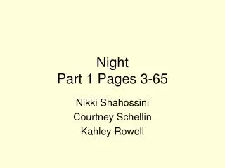 Night Part 1 Pages 3-65