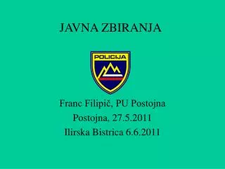 javna zbiranja