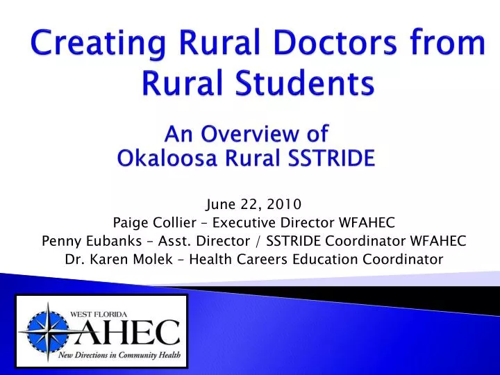an overview of okaloosa rural sstride