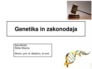 genetika in zakonodaja