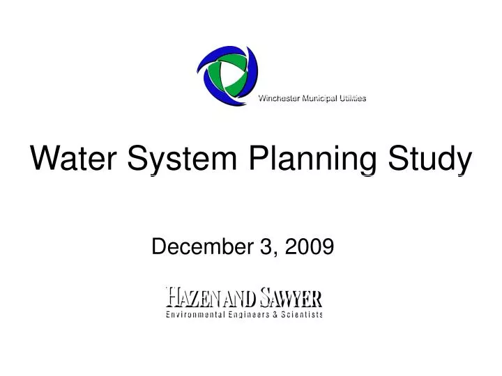 water system planning study