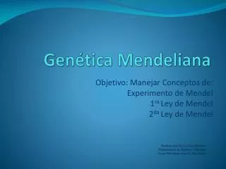 gen tica mendeliana