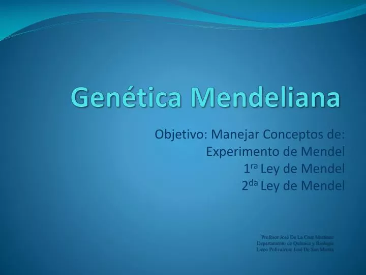 gen tica mendeliana