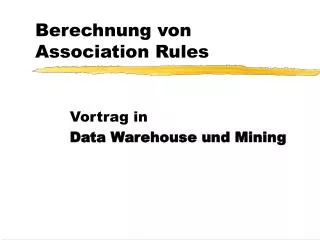 berechnung von association rules