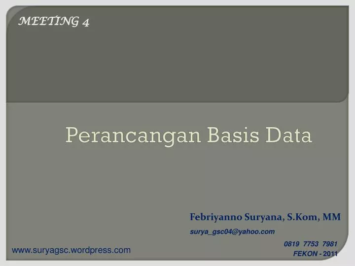 perancangan basis data
