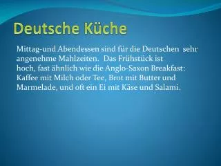 deutsche k che