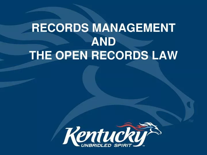 records management and the open records law