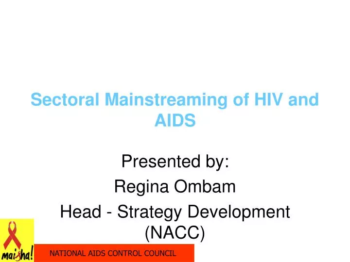 sectoral mainstreaming of hiv and aids