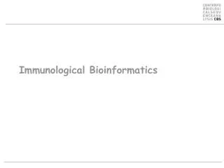 Immunological Bioinformatics