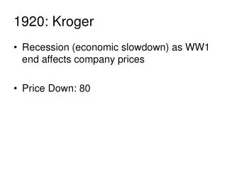 1920: Kroger
