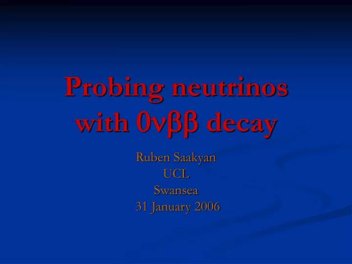 probing neutrinos with 0nbb decay