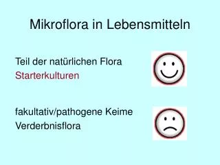 mikroflora in lebensmitteln