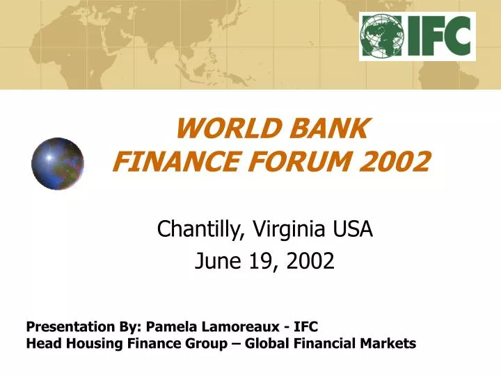 world bank finance forum 2002