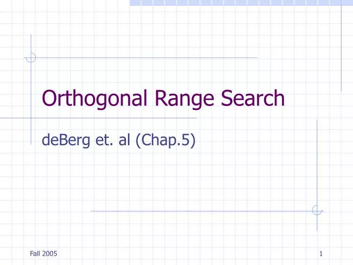 orthogonal range search
