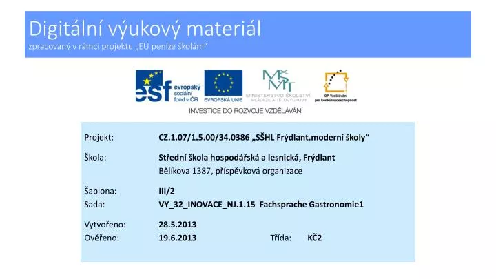 digit ln v ukov materi l zpracovan v r mci projektu eu pen ze kol m